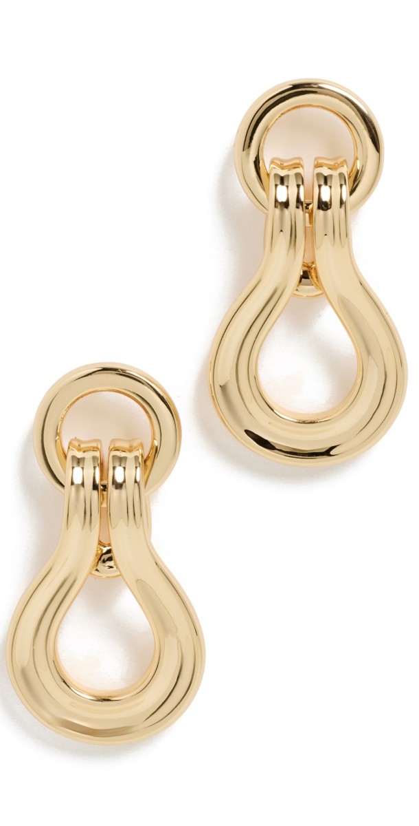 Lele Sadoughi Buckle Dangle Earrings Gold 720
