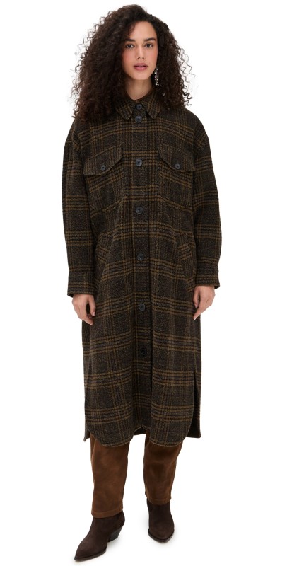 Isabel Marant Étoile Gislene Wool Coat Khaki