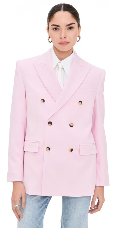 WARDROBE. NYC Double Breasted Blazer Blush