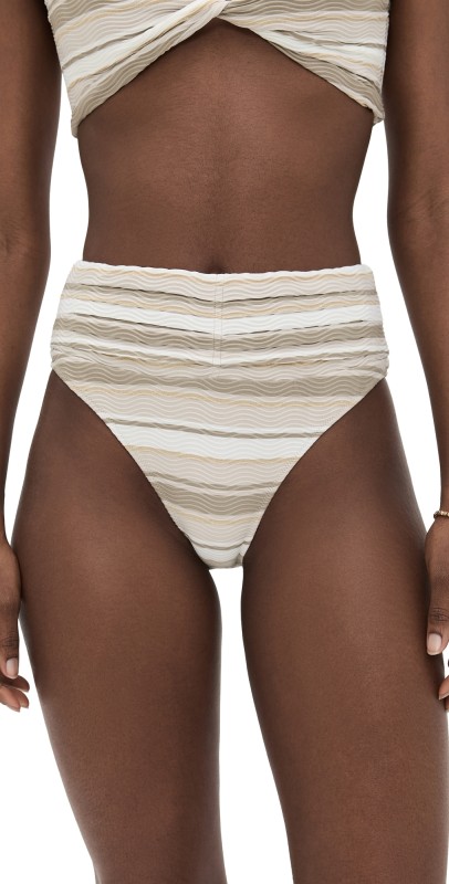 Ramy Brook Striped Ivo Bikini Bottoms Sandstone Stripe