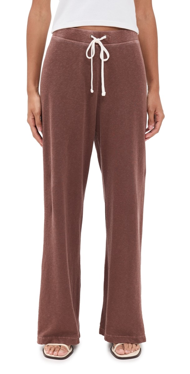 James Perse Wide Leg Sweatpants Cedar Pigment