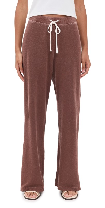 James Perse Wide Leg Sweatpants Cedar Pigment