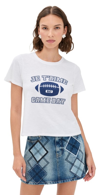 Cinq à Sept Heat Set Game Dayshrunken Tee Varsity Dark Navy