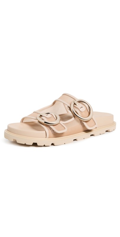Stuart Weitzman Benni Sport Slides Beige/Barely Beige
