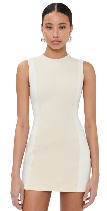 JW Anderson Mini Shift Dress Off White/White