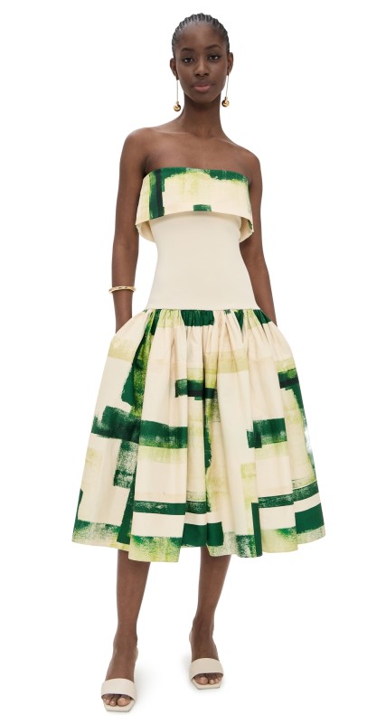 ALEXIS Robia Dress Green Brushstroke