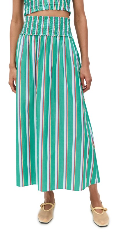 Hill House Home The Delphine Nap Skirt Sunset Stripe