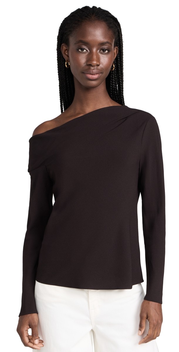 Theory Off Shoulder Top Mink