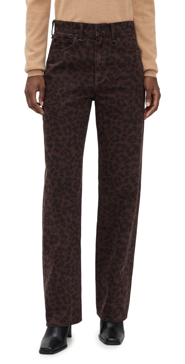 rag & bone Shea Full Relaxed Straight Pants Leopard