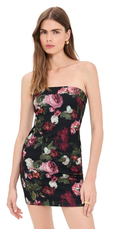 alice + olivia Kelly Square Bust Mini Dress Be Still