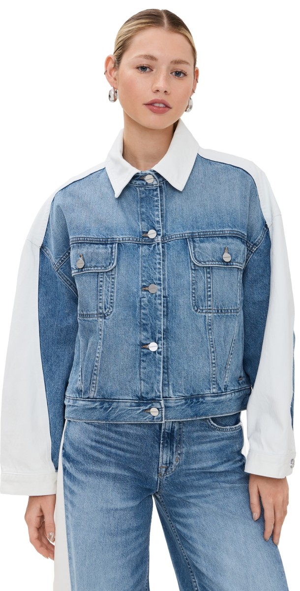 TWP Dylan Jacket White/Vintage Denim