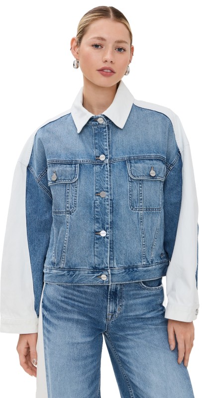 TWP Dylan Jacket White/Vintage Denim