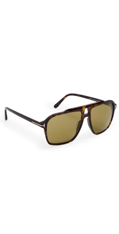Tom Ford Autari Sunglasses Shiny Dark Havana/Army Gr