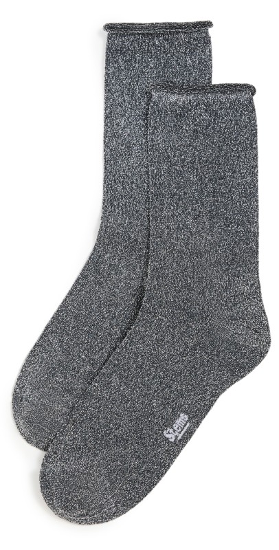 Stems Fine Metallic Rolled Socks Sto