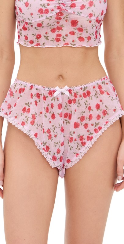For Love & Lemons Lottie Sleep Shorts Pink
