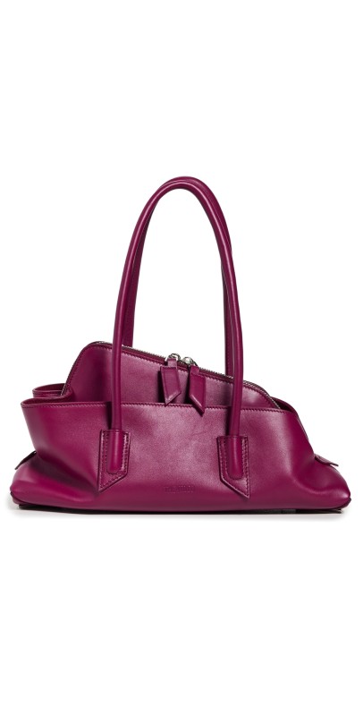 The Attico La Passeggiata Small Top Handle Bag Burgundy