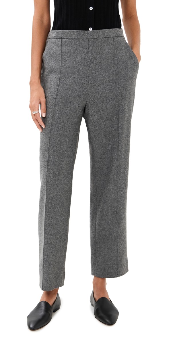 Vince Wool Blend Easy Pull On Pants Med H Grey
