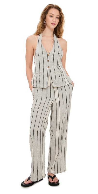 Free People Take Me To Paris Striped Two Piece Set Rocky Stripe