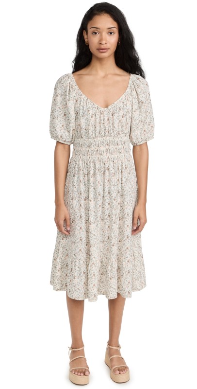Nation LTD Fabia Shirred Mini Dress Meadow