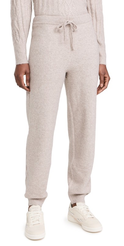 Splendid Stassi Cable Sweater Joggers Tawny Heather
