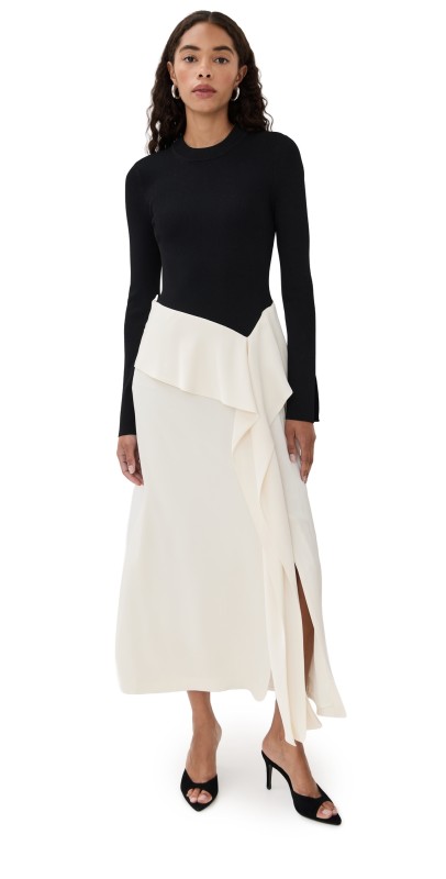 SIMKHAI Ornella Midi Dress Black multi