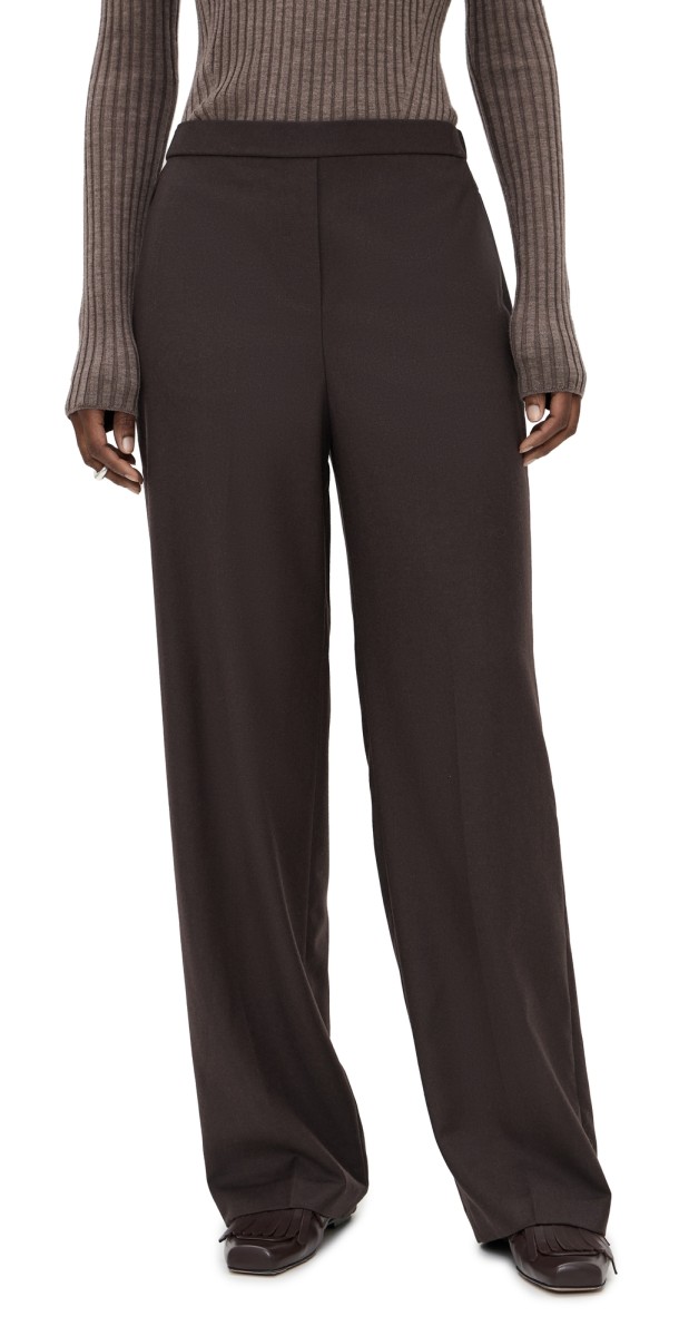 Theory Wide Pull On Pants Cacao
