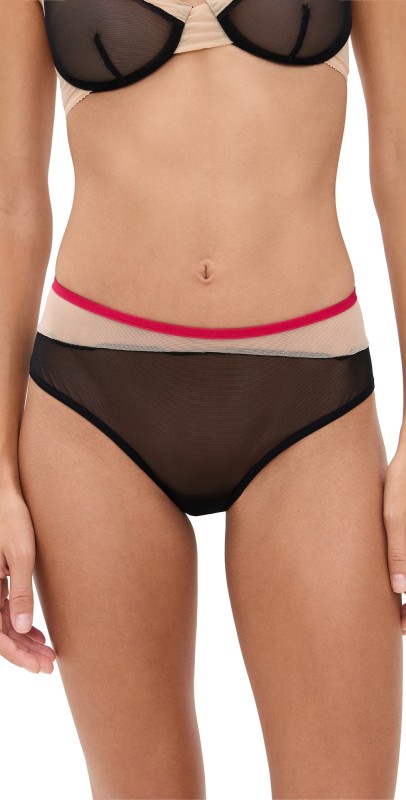 Only Hearts Whisper Colorblock Briefs Black/Buff