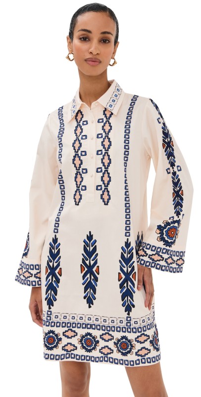 Figue Jamie Dress Medallion Biscotti Beige