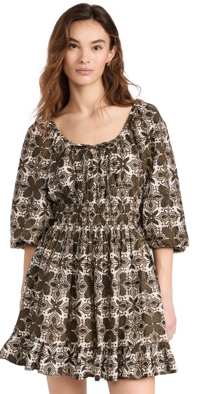 Cleobella Olympia Mini Dress Retro Tile
