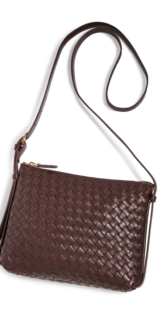 Madewell Woven Crossbody Bag Chocolate Rais