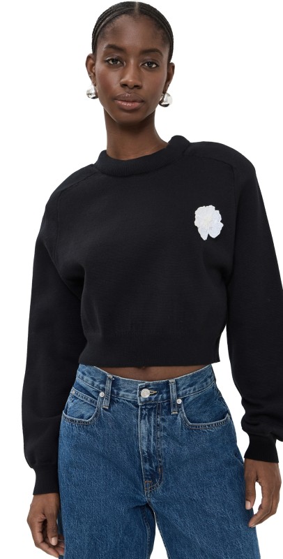 ROTATE Firm Knit Sweater Black