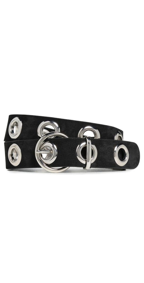 Anderson's Casual Nubuck Eyelet Belt Black