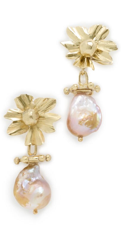 Ulla Johnson Lilah Stone Drop Earrings Pearl