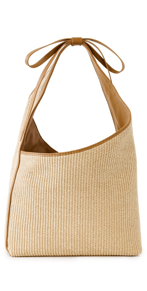 Reformation Medium Vittoria Tote Bag Natural Raffia