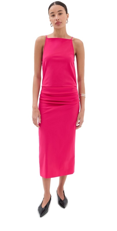Proenza Schouler Bi-Stretch Cotton Nylon Priya Dress Orchid