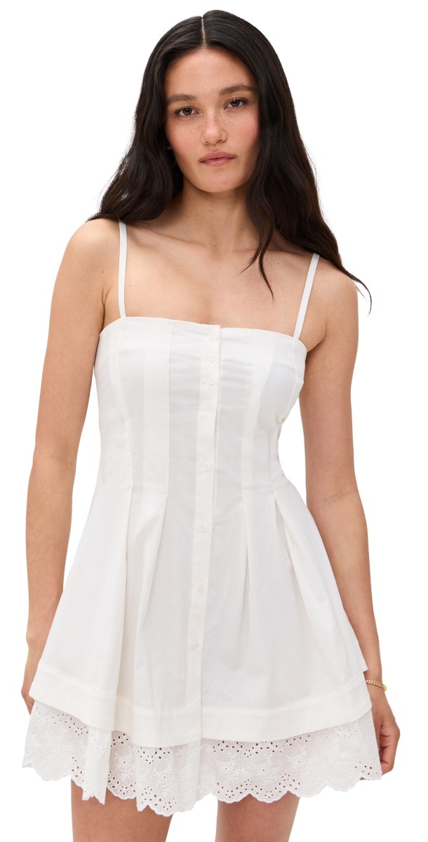 Peachy Den The Renee Mini Dress Porcelain