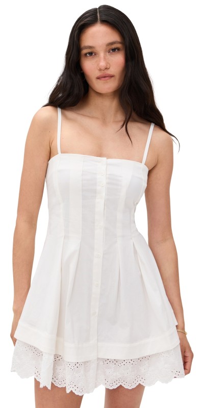 Peachy Den The Renee Mini Dress Porcelain
