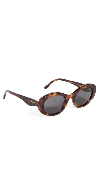 Illesteva Luna Havana Sunglasses Havana w/ Grey Flat