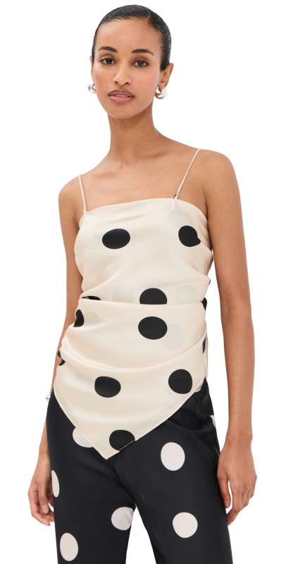 LE BOP Frankie Top White/Black Dot