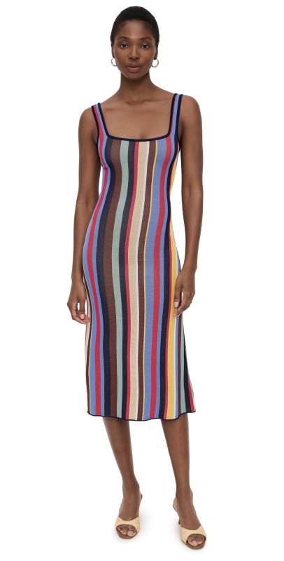 STAUD Katie Dress Market Stripe