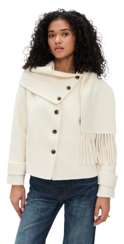 Line & Dot Sofia Scarf Jacket Cream