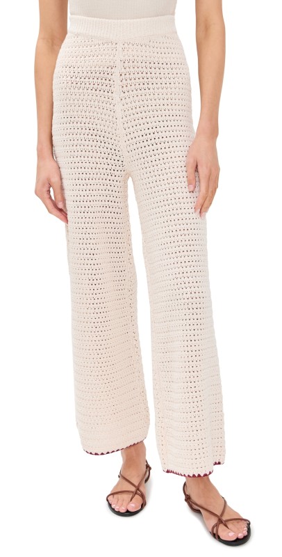 VRG GRL Stella Crochet Pants Cream