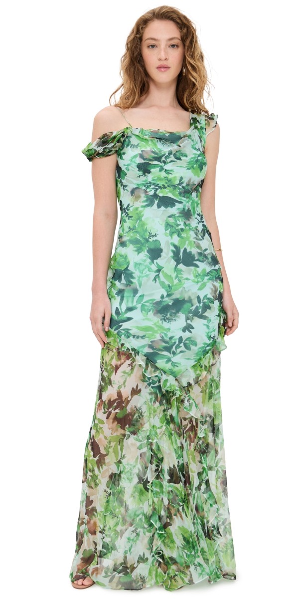 SALONI Seema Dress Watercolor Garden