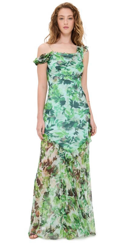 SALONI Seema Dress Watercolor Garden