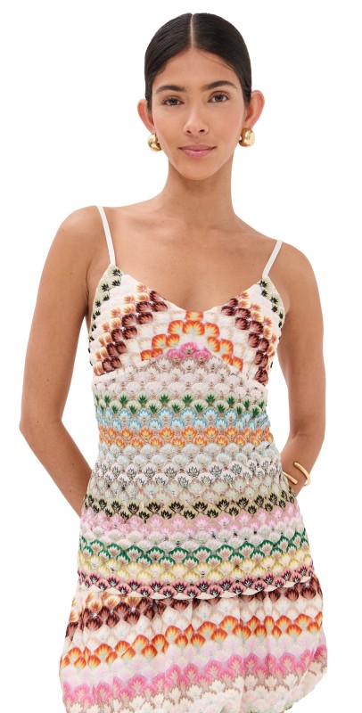 Missoni Tank Top Multi Green/Pink/Brown