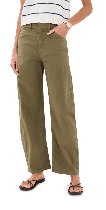 Nili Lotan Tribeca Twill Pants Military Green