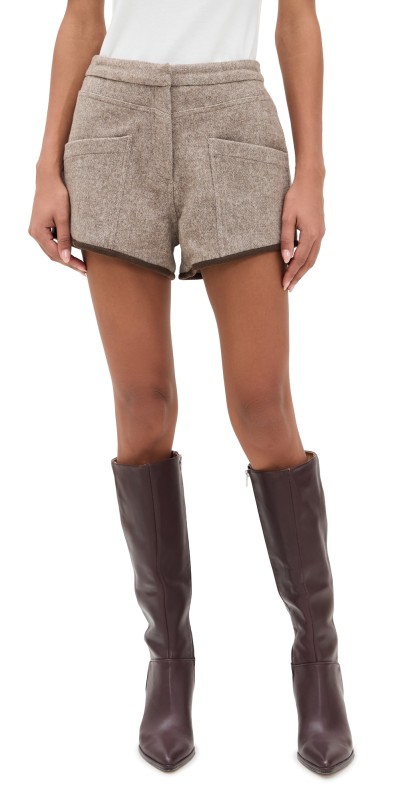 Line & Dot Ingrid Shorts Brown