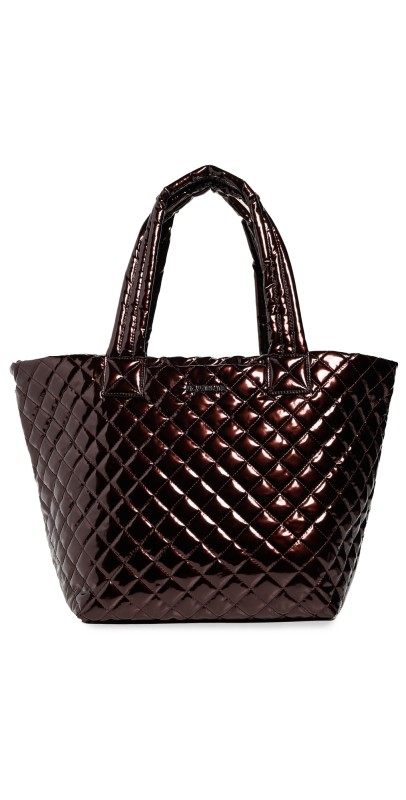 MZ Wallace Deluxe Medium Metro Tote Bordeaux Lacquer