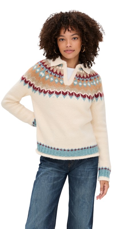 Line & Dot Vesper Sweater Cream Multi