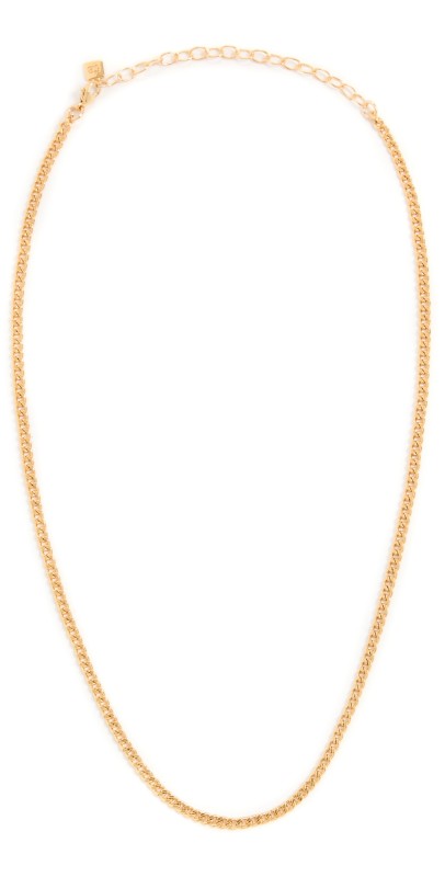 Gwen Beloti Nova Chain Curb Necklace Gold